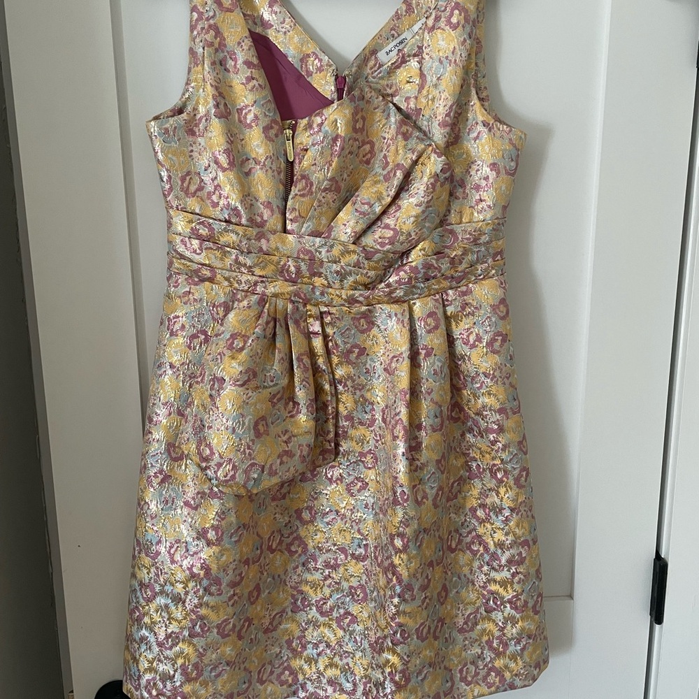 Zac Posen for target limited editioDress with metallic Gold/yellow/violet design